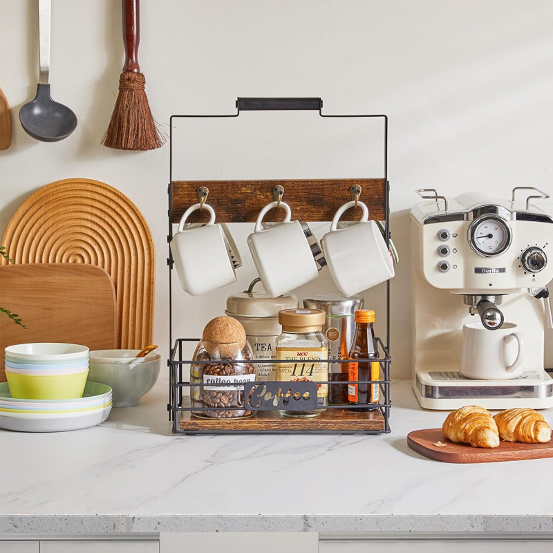 Coffee mug rack // Mug storage // kitchen storage // store mug holder